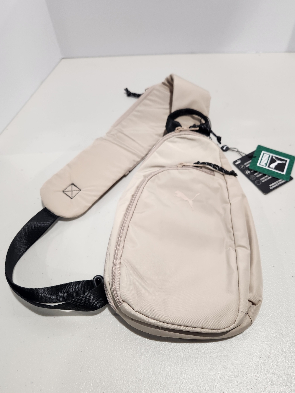 Puma Myraid Sling Bag Backpack Light Beige Nude NWT